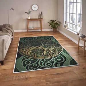 Yggdrasil Tree Life in Celtic Style Viking Area Rug