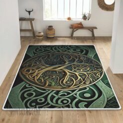 Yggdrasil Tree Life in Celtic Style Viking Area Rug