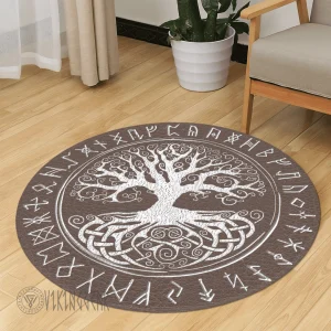 Yggdrasil - Tree Of Life - Viking Round Carpet