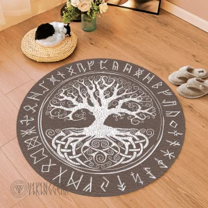 Yggdrasil - Tree Of Life - Viking Round Carpet