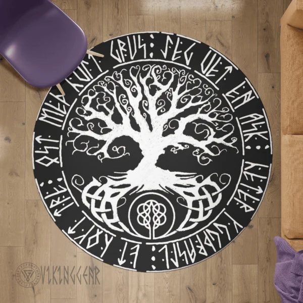 Yggdrasil - Tree of Life - Viking Round Carpet