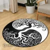 Yin Yang Tree of Life | Yggdrasil Round Carpet | Viking Round Carpet