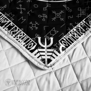 Yin Yang Wolf And Rune Viking Quilt Set 4