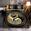 Yin Yang Yggdrasil Tree Of Life Viking Quilt Set