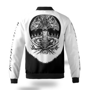 Viking Bomber Jacket Bear Berserker Claws And Yggdrasil