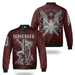 Viking Bomber Jacket Berserker Warrior With Axe