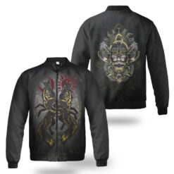 Viking Bomber Jacket Hati and Skoll Heathen
