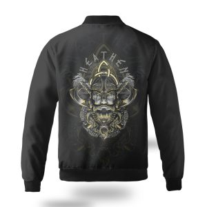 Viking Bomber Jacket Hati and Skoll Heathen