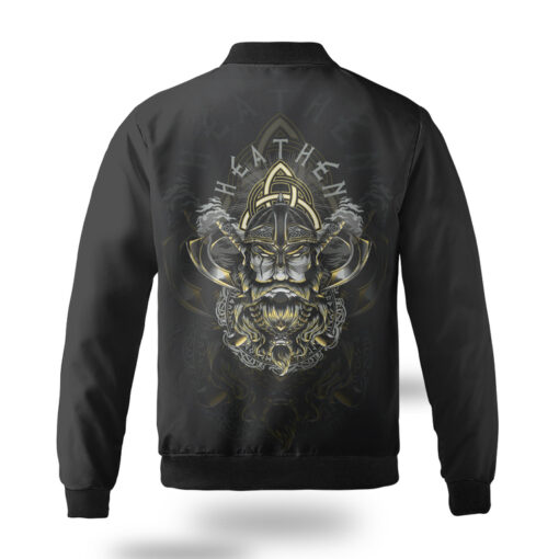 Viking Bomber Jacket Hati and Skoll Heathen