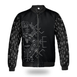 Viking Bomber Jacket JORMUNGANDR – Son of Loki Rune