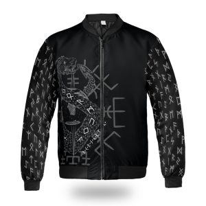 Viking Bomber Jacket JORMUNGANDR – Son of Loki Rune