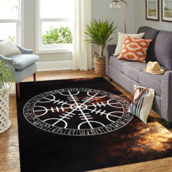 Viking Area Rug Helm of Awe Symbol of Protection and Power