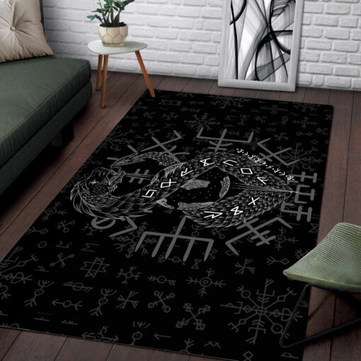 Viking Area Rug Jormungandr is a Sea Serpent Of Norse Mythology