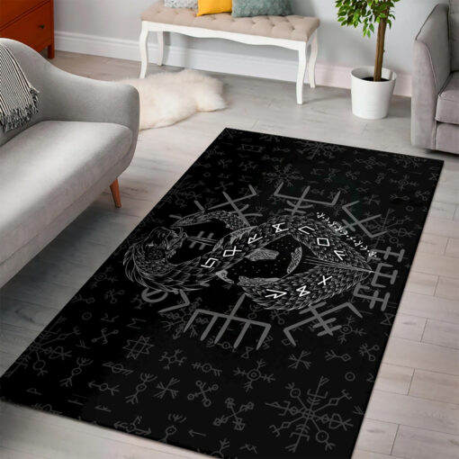 Viking Area Rug Jormungandr is a Sea Serpent Of Norse Mythology