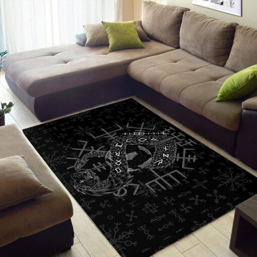 Viking Area Rug Jormungandr is a Sea Serpent Of Norse Mythology