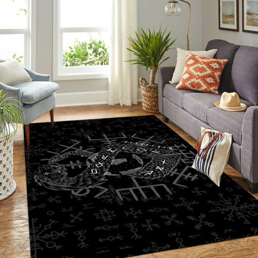 Viking Area Rug Jormungandr is a Sea Serpent Of Norse Mythology