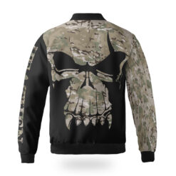 Viking Bomber Jacket Camo Skull Heathen