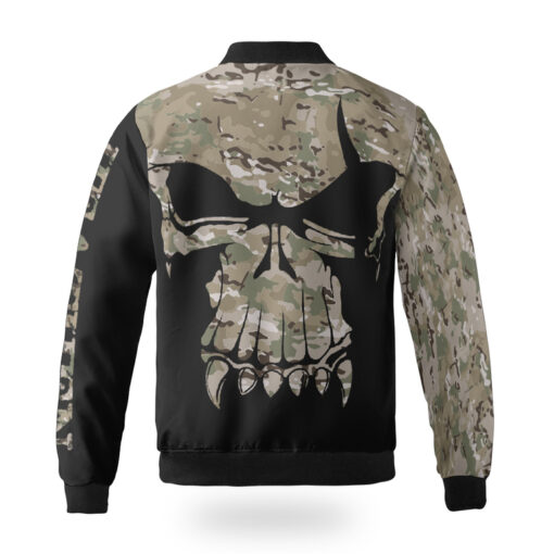 Viking Bomber Jacket Camo Skull Heathen