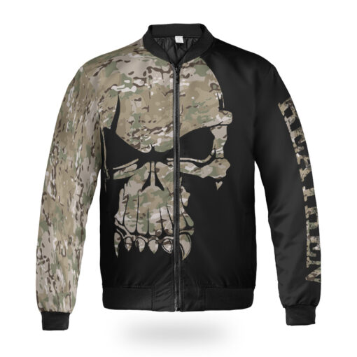 Viking Bomber Jacket Camo Skull Heathen