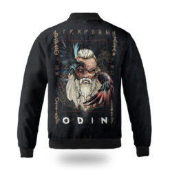 Viking Bomber Jacket Fenrir And Odin Graphic Art