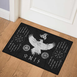 Viking Doormat Raven Of Odin And Norse Symbols