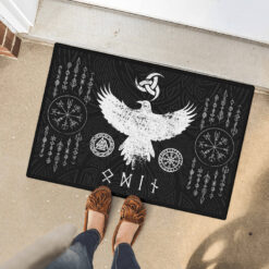 Viking Doormat Raven Of Odin And Norse Symbols