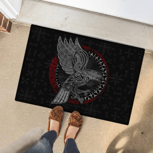 Viking Doormat Vintage Celtic Raven In Norse Mythology