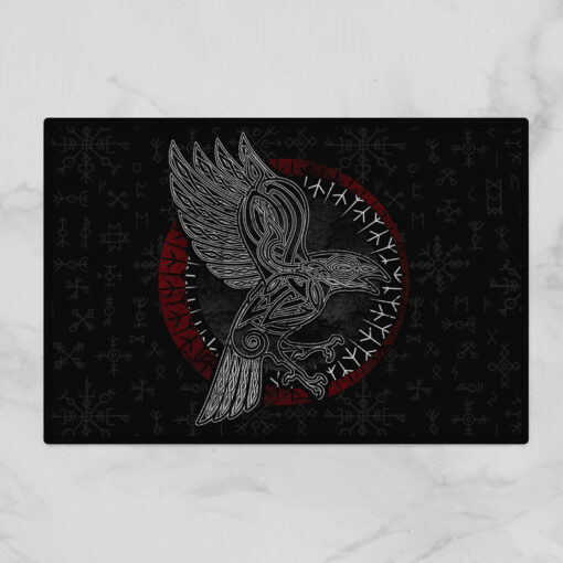 Viking Doormat Vintage Celtic Raven In Norse Mythology