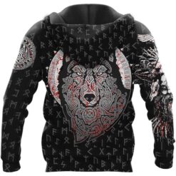 Viking Hoodie Bear And Wolf Celtic Art