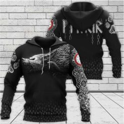 Viking Hoodie Fenrir Norse Wolf Rune