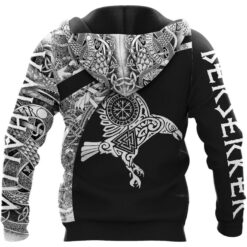 Viking Hoodie Muninn And Huginn Raven Art