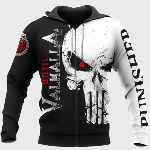Viking Hoodie Until Valhalla Heathen Axe Flag