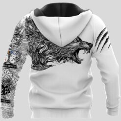 Viking Hoodie Wolf Art Claws Scratch