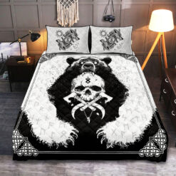 Viking Quilt Set Bear Warrior Skull Berserker