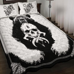 Viking Quilt Set Bear Warrior Skull Berserker