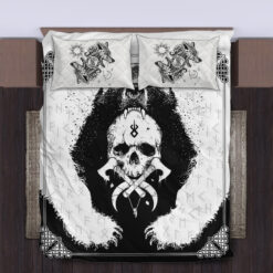 Viking Quilt Set Bear Warrior Skull Berserker