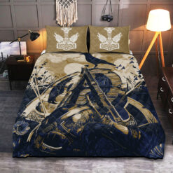 Viking Quilt Set Raven Axe Helmet