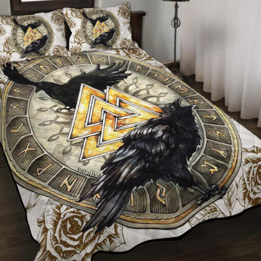 Viking Quilt Set Ravens - The Children of Odin