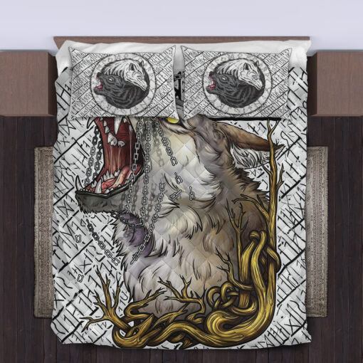Viking Quilt Set Skoll - Hati And Fenrir