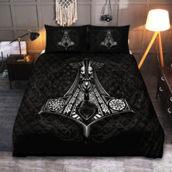 Viking Quilt Set Thor's Hammer Mjolnir