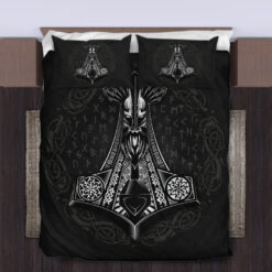 Viking Quilt Set Thor's Hammer Mjolnir