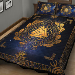 Viking Quilt Set Valknut Irminsul Rune