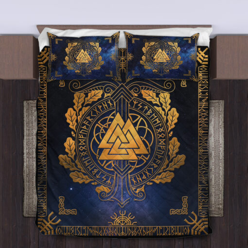 Viking Quilt Set Valknut Irminsul Rune