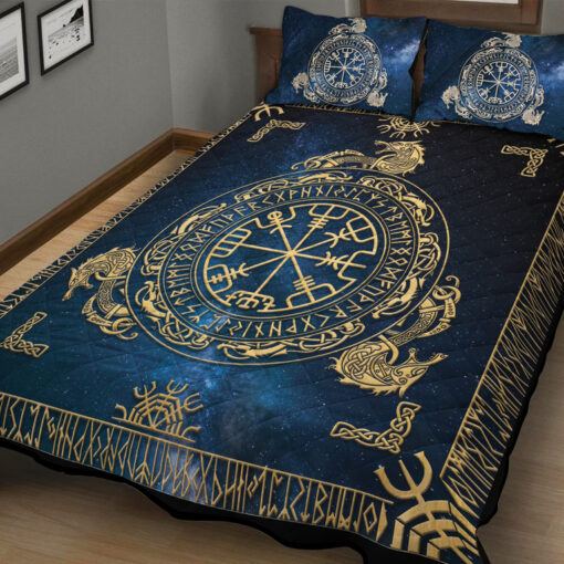 Viking Quilt Set Viking Compass Vegvisir Rune