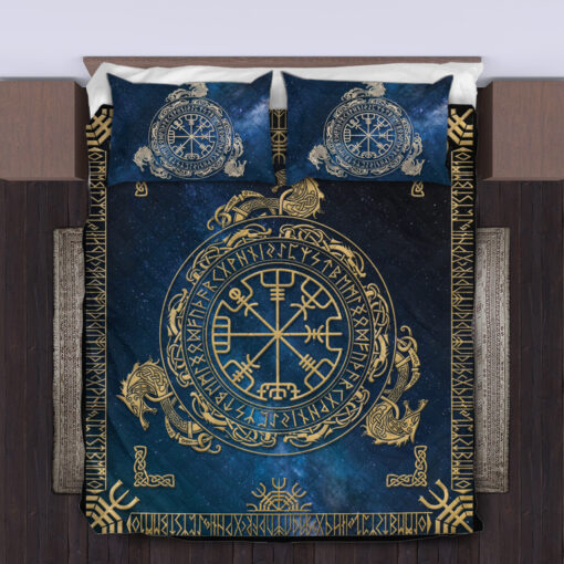 Viking Quilt Set Viking Compass Vegvisir Rune