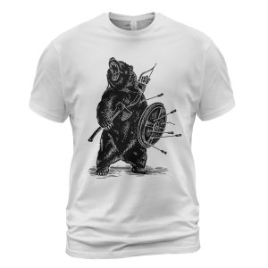 Viking T-Shirt Bear With Axe Shield Archery