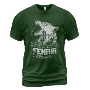 Viking T-shirt Fenrir Norse Wolf Art