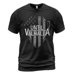 Viking T-shirt Flag Shield Until Valhalla