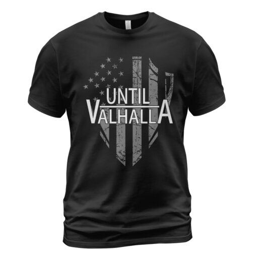 Viking T-shirt Flag Shield Until Valhalla