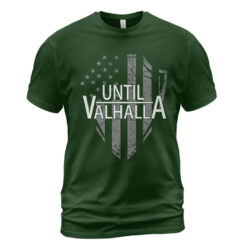 Viking T-shirt Flag Shield Until Valhalla